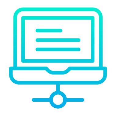 dizüstü bilgisayar simgesi, vektör illüstrasyonu