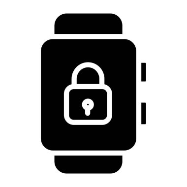 Basit Smartwatch simgesi, vektör illüstrasyonu