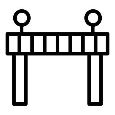 bariyer vektör ince çizgi simgesi