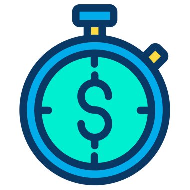 Kronometre Web simgesi basit illüstrasyon