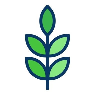 bitki yaprakları, web simgesi basit illüstrasyon