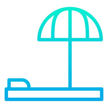 Yatağın minimalist vektör simgesi beyaz üzerine izole