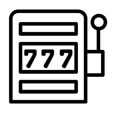 slot makinesi ikon vektör çizimi