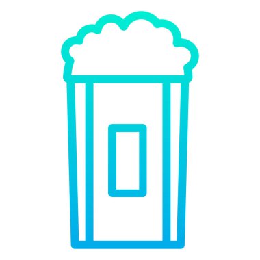 patlamış mısır minimalist vektör simgesi beyaz üzerinde izole