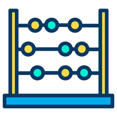 abaküs kalın vektör simgesi