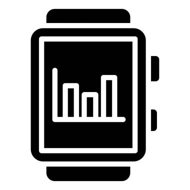 Basit Smartwatch simgesi, vektör illüstrasyonu