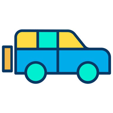 - Araba. Web simgesi basit illüstrasyon