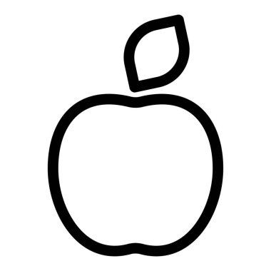 Elma. Web simgesi vektör illüstrasyonu