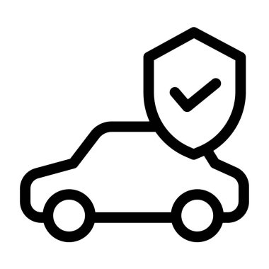 Araba sigortası. Basit resimleme