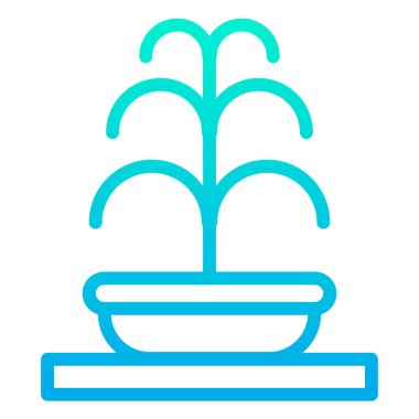 Arka planda Çeşme simgesinin vektör illüstrasyonu, kapat