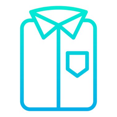 Gömlek, beyaz arkaplanda basit vektör simgesi