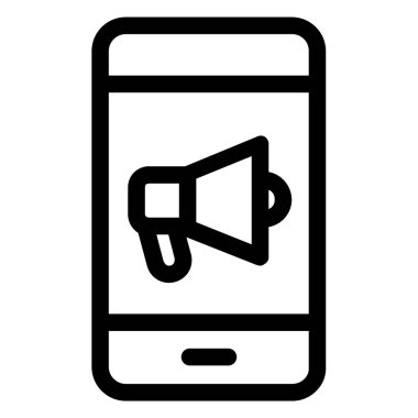 Cep telefonu. Web simgesi basit illüstrasyon