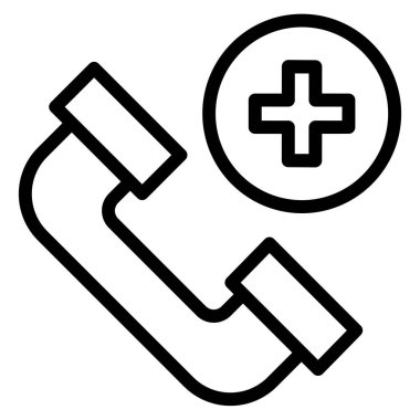 tıbbi ve sağlık hizmeti çizgisi vektör simgesi.