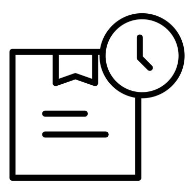 Zaman basit simgesi, vektör illüstrasyonu