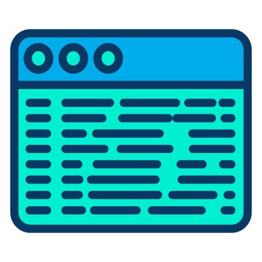 Tarayıcı. Web simgesi basit illüstrasyon