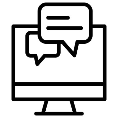 Sohbet kavramı basit sanat vektörü illüstrasyonu 