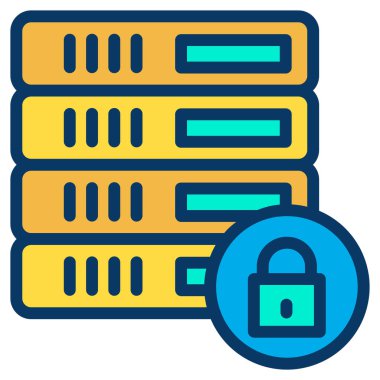 Sunucu web simgesi, vektör çizim