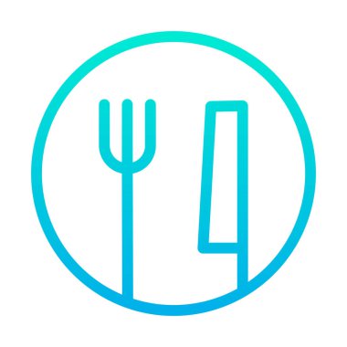 Basit yiyecek simgesi, vektör illüstrasyonu