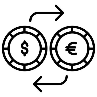 Avro para birimi kavramı basit sanat vektörü illüstrasyonu 