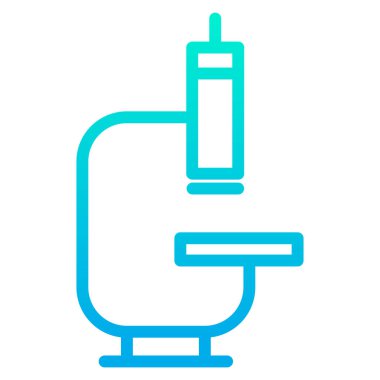 Mikroskop web simgesi basit vektör çizimi