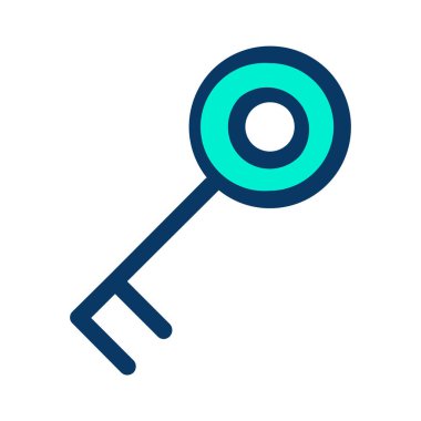 Basit anahtar konsept simgesi, vektör illüstrasyonu