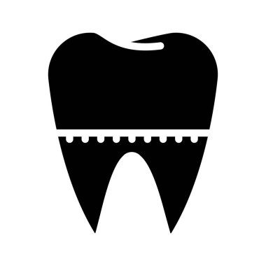 Diş ikonu. vektör illüstrasyonu