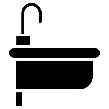 Beyaz arkaplanda basit vektör simgesini yıka