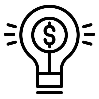 Bir fikrim var. Web simgesi basit illüstrasyon 