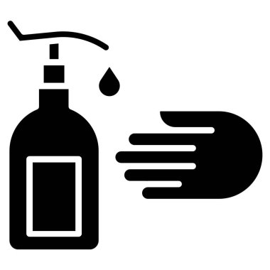 Ellerini yıka basit simge, vektör illüstrasyonu