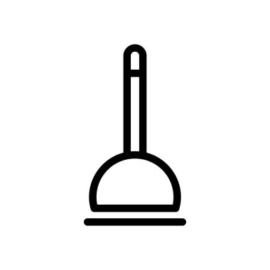 Tesisatçı minimalist vektör simgesi beyaz üzerine izole edildi 