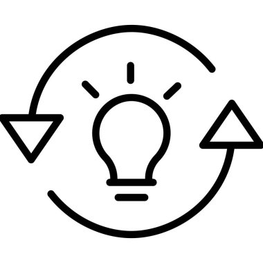 Bir fikrim var. Web simgesi basit illüstrasyon 