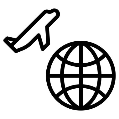 Uçak. Web simgesi basit illüstrasyon