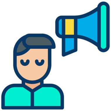 Man Promosyon Web simgesi basit vektör illüstrasyonu