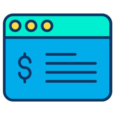 Tarayıcı. Web simgesi basit illüstrasyon