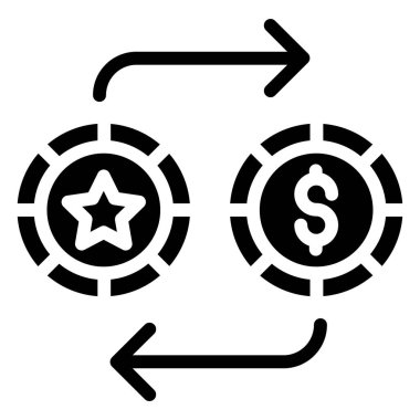 Değiş tokuş Web simgesi basit illüstrasyon