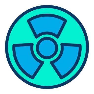 radyasyon vektörü ince çizgi simgesi