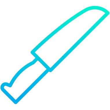 Basit bıçak simgesi, vektör illüstrasyonu