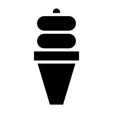 dondurma web simgesi basit vektör çizimi