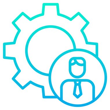 yönetim web simgesi basit illüstrasyon