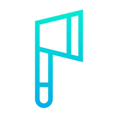 Beyaz arkaplan üzerindeki basit balta vektör resimlemesi