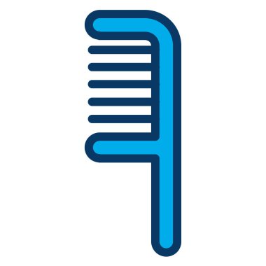 Beyaz arkaplan üzerindeki basit tarak vektör resimlemesi