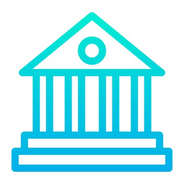 Bankanın beyaz arkaplandaki basit vektör simgesi