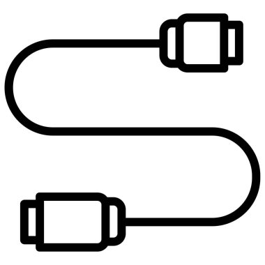 Usb buji basit simgesi, vektör illüstrasyonu