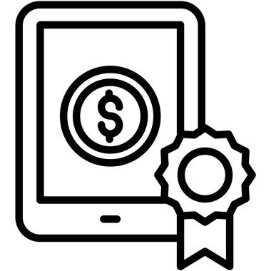 Tablet basit simgesi, vektör çizim