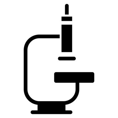 Mikroskop web simgesi basit vektör çizimi