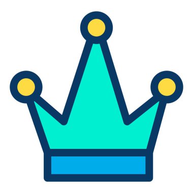 Crown Web simgesi basit illüstrasyon