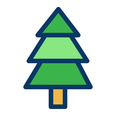 Basit ağaç simgesi, vektör illüstrasyonu