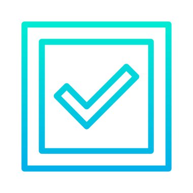 İşaretleme simgesi vektör illüstrasyonunu kontrol et