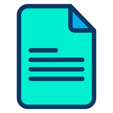 Beyaz arkaplanda basit belge vektör resimleme