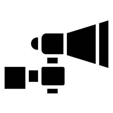 Megafon. Web simgesi basit illüstrasyon